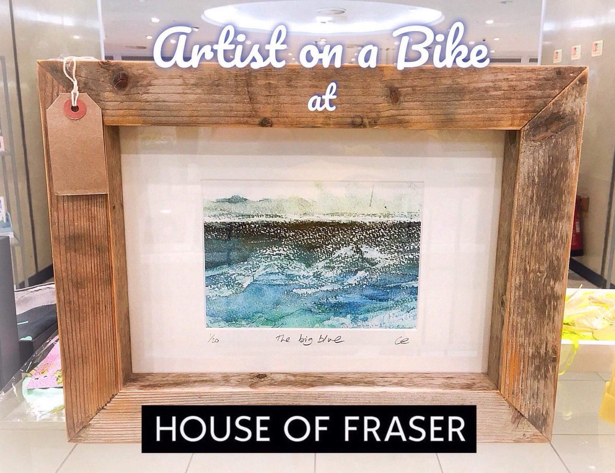 Christine Evans - artist (@artistonabike) on Twitter photo @arthivemcr is showing my new work and bloody hell its not about the #bike!! Inspired instead by #openwater #swimming in #Greece with <a href="/TheBigBlueSwim/">The Big Blue Swim</a> #manchester #kendals #art @arthivemcr is showing my new work and bloody hell its not about the #bike!! Inspired instead by #openwater #swimming in #Greece with <a href="/TheBigBlueSwim/">The Big Blue Swim</a> #manchester #kendals #art
