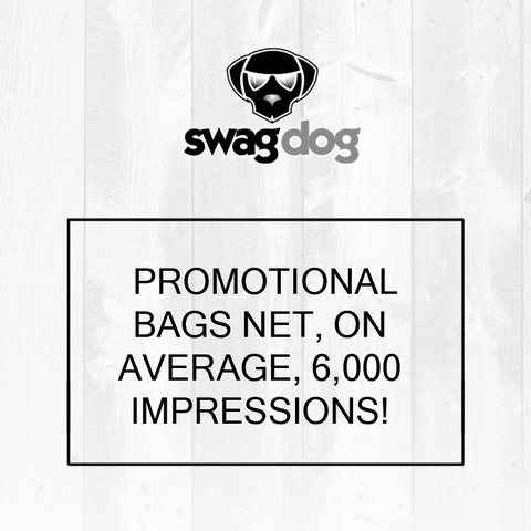 Don't let your promotional product hide inside a competitor's. Hand out promotional bags at your next tradeshow and they'll never forget you! #SwagdogGear