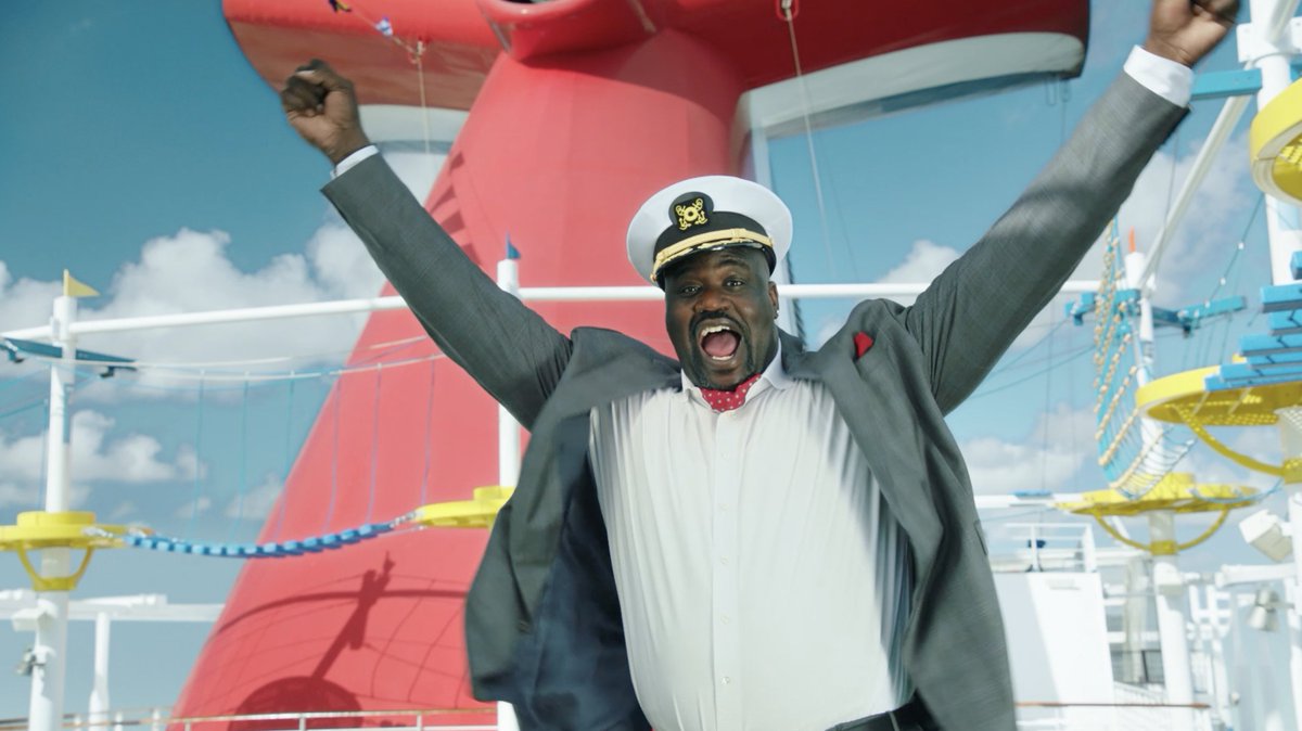 SHAQ's tweet photo. Big news today! As The BIG Guy in charge at @CarnivalCruise AKA CFO, I’m honored to introduce our newest ship: #CarnivalHorizon 🚢 #ChooseFun #CarnivalPartner https://t.co/W4AasHE5hg