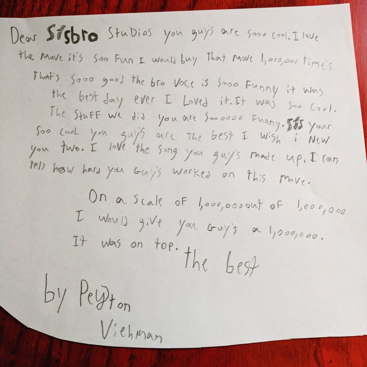 SisbroStudios's tweet photo. "On a scale of 1,000,000 out of 1,000,000 I would give you guys a 1,000,000. It was on top." Wow, thanks Peyton.
#fan #riddlesolvers #movie #school #authorvisit #michigan #sharkriddle #sharks https://t.co/zwBhUUXE0Y