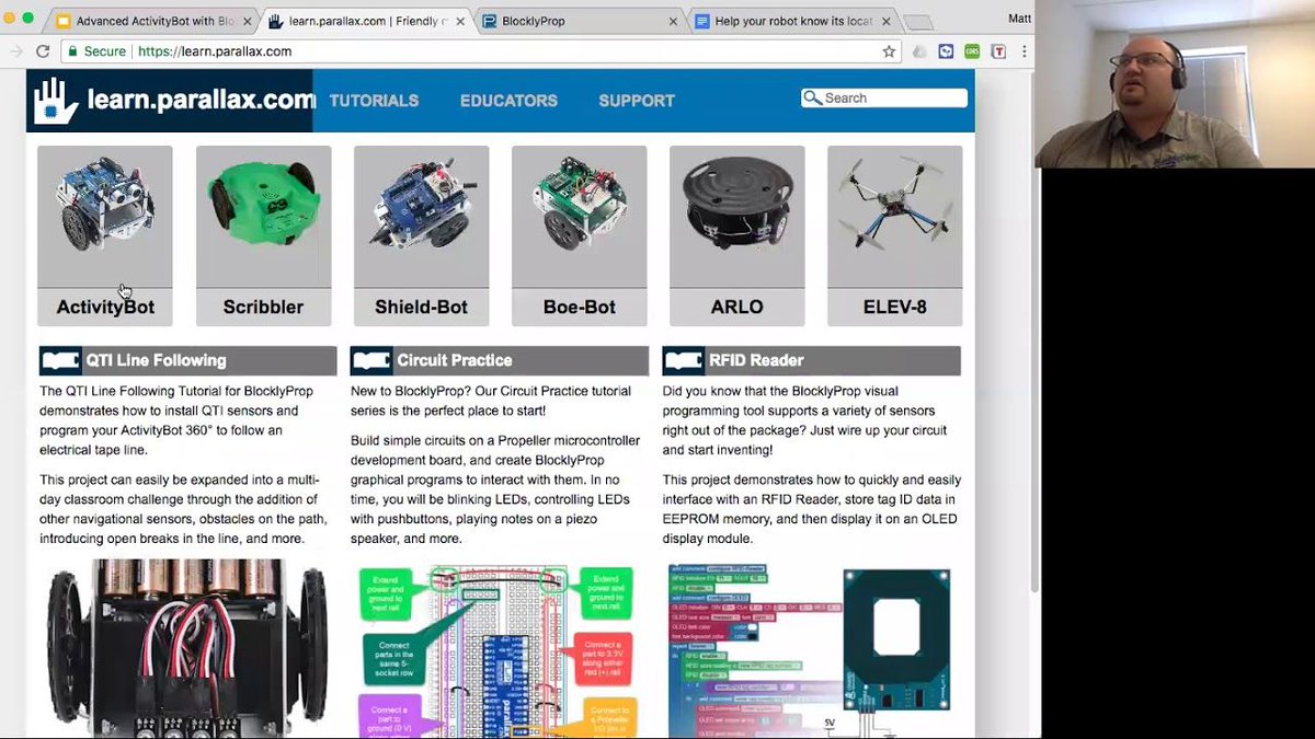 ParallaxInc's tweet photo. Did you miss yesterday's webinar? "Advanced Projects with the ActivityBot 360°" is now available to watch at your convenience. https://t.co/U0K4BgcMrl #edtech #STEMrobot https://t.co/S3xhugg5gV