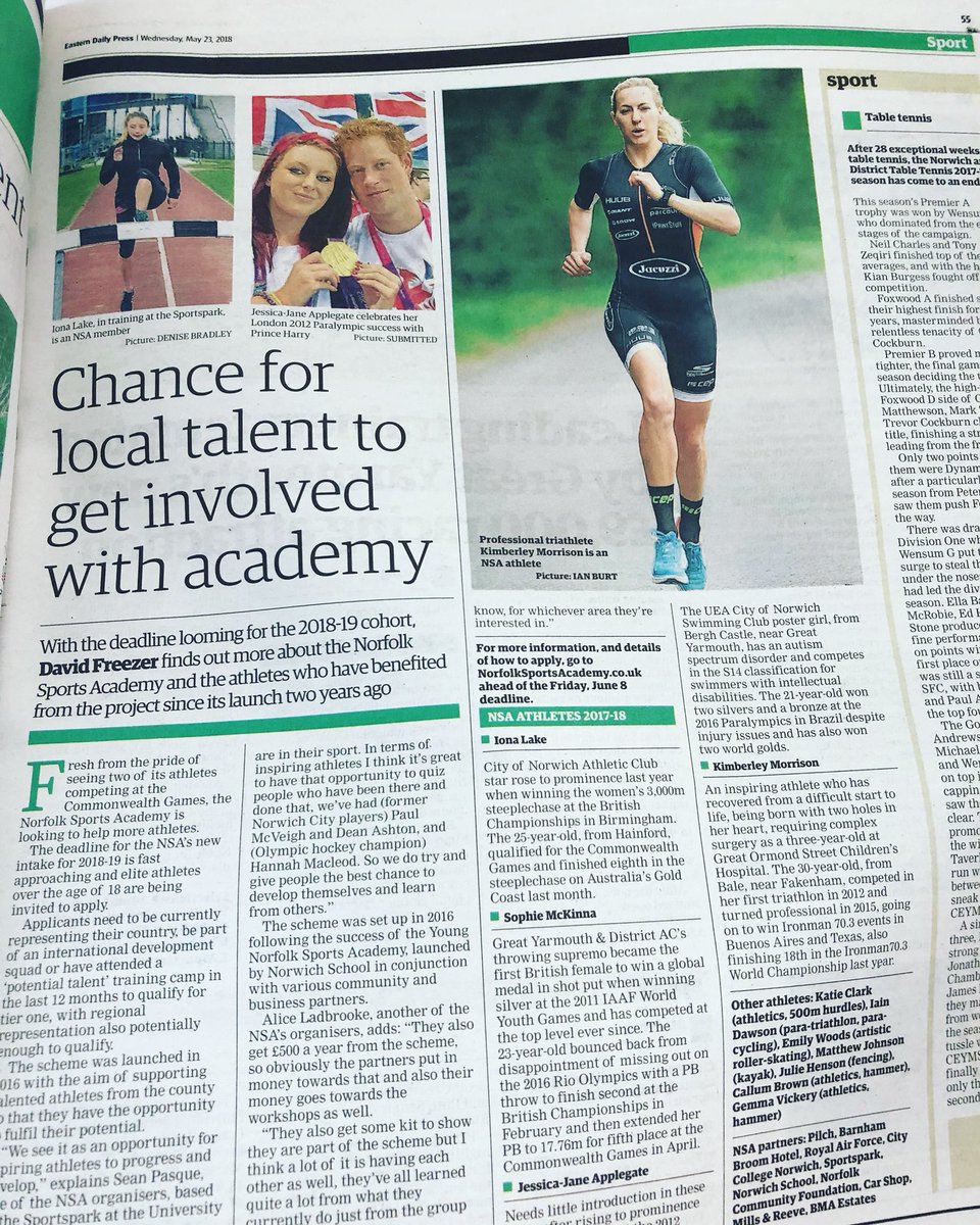 Today’s Papers <a href="/EDP24/">Eastern Daily Press</a> 📰 absolutely love being part of <a href="/nsa_sportspark/">Norfolk Sports Academy</a> and grateful for all the support ❤️
.
<a href="/JacuzziEurope/">Jacuzzi Europe</a> <a href="/CEPSportsUK/">CEP UK & Ireland</a>