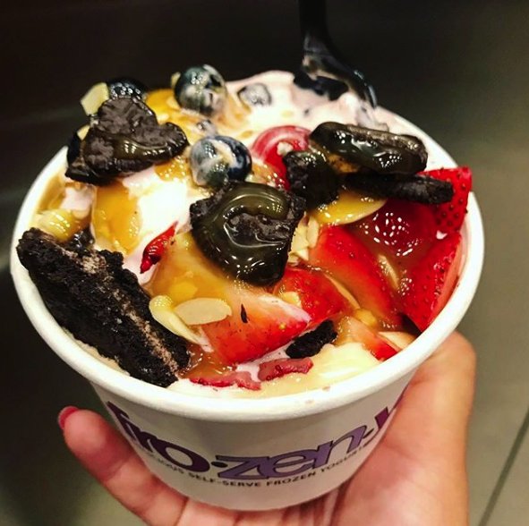 Sometimes we eat #healthy…but sometimes we like #caramel sauce #frozentreats  #yummyeats