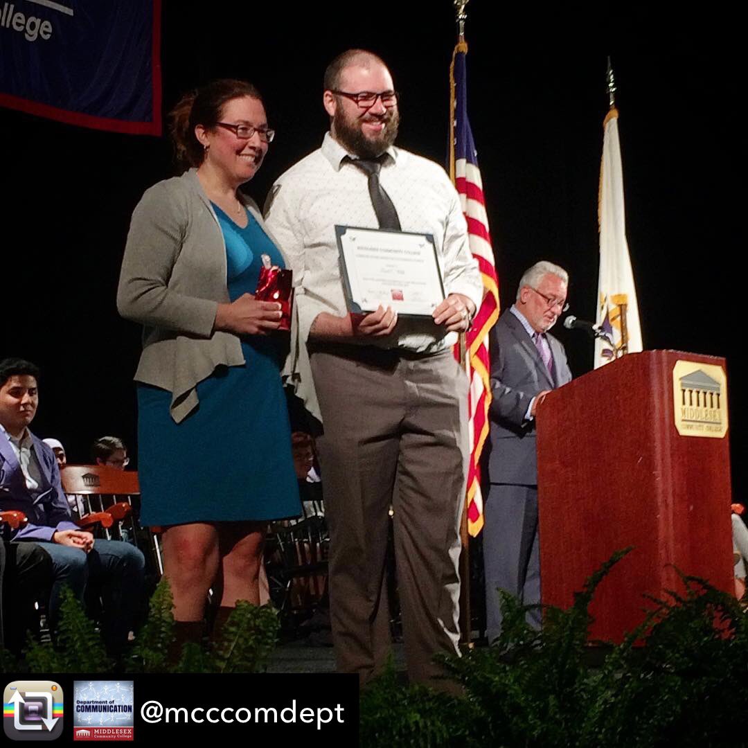 MCCcomartdesign's tweet photo. Congrats to @QuickerMcWild this year’s Outstanding COM Student. He is graduating with a 4.0 GPA. In addition to his coursework, he interned with @FVStudioBoston. In the fall, David will be at @UMassLowell majoring in creative writing w/ a digital media arts minor. #mymcc #mcccom https://t.co/XBgdf1dAoZ