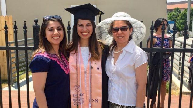 EmoryNursing's tweet photo. #Emory2018 grad, Jessica Nooriel, is talking about her #EmoryNursing journey and what it means to her family. More: https://t.co/LBR9sqS5Ms #AlwaysEmory https://t.co/F0uJTO4XAf
