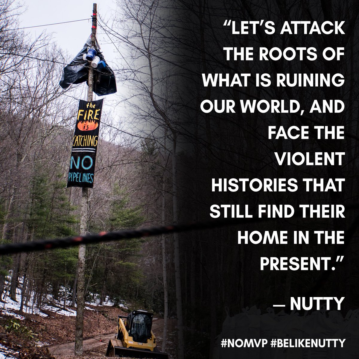 stopthemvp's tweet photo. "If you're reading this, it means the monopod blockade is no more." Read Nutty's full statement here: https://t.co/e6mbMJmfU8 #noMVP #belikenutty #nopipelines https://t.co/0A6KPyImPF