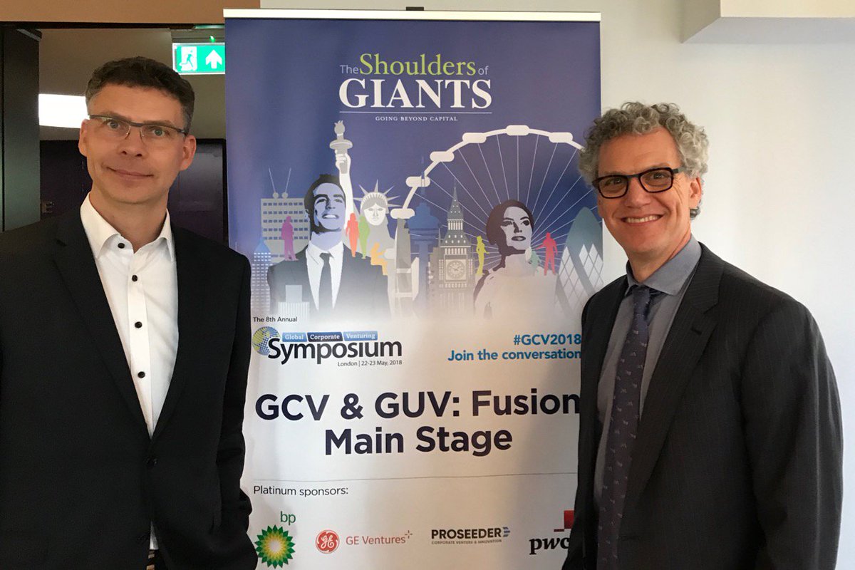 andre_marquis's tweet photo. Great to be on stage at a fantastic #GCV2018 with Uwe Kirschner sharing what @BoschGlobal is doing with us to truly systematize and scale agile business model innovation globally - their number of internal startups is in the triple digits! @GCVenturing @UCBerkeleyIAG #hypershift https://t.co/J2O4whSejf