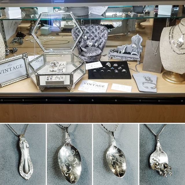 Filling up the display case! #silverwarejewelry