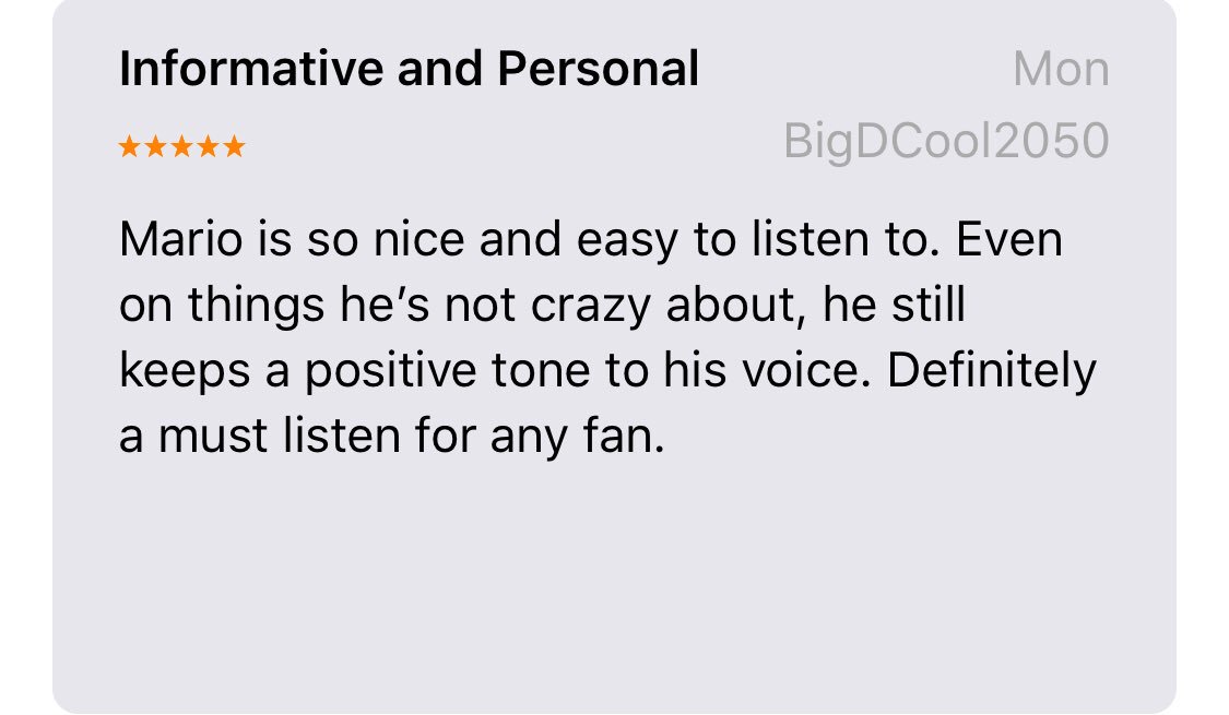 TheFanboyShow's tweet photo. Whoa! Another stellar 5 ⭐️ review!
Thank you so much. You guys are why I do this. Glad what I have to say resonates in some way 😀
#ElFanboy https://t.co/dAEiT75sCf