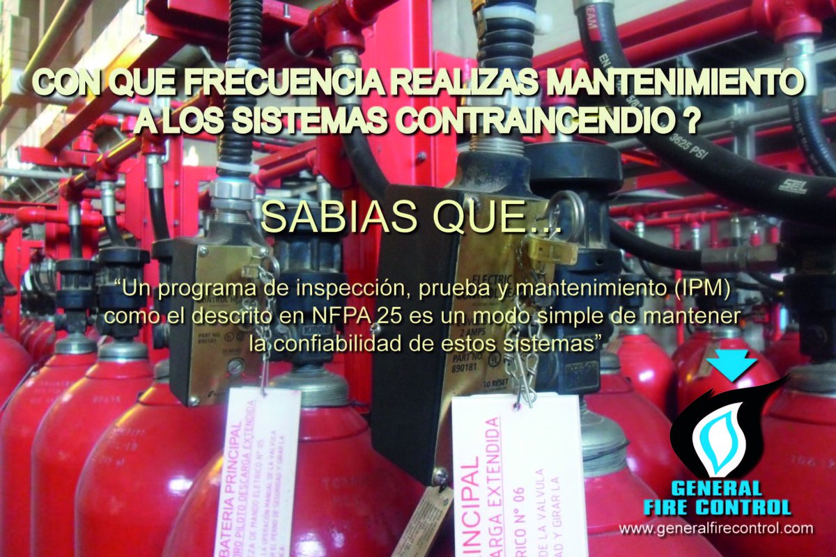 GenFireCo's tweet image. @GenFireCo trabajamos bajo las normas de la @NFPA , para garantizar el perfecto funcionamiento ante cualquier situación, de los sistemas contra-incendios.🏛️🔧📖💯
Contáctenos al:  ☎️4203100 o en generalfirecontrol.com