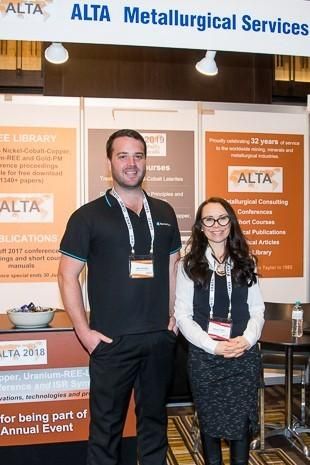 OLISystems's tweet photo. #OLISystems Business partner and co-author of "Make OLI simulation your strategy" Alex Vorster with Allison Taylor, Conference & Exhibition Manager for ALTA Metallurgical Services at #ALTA2018. Grab a copy of the technical brief today! #rightchemistry https://t.co/qmT0vaENBB