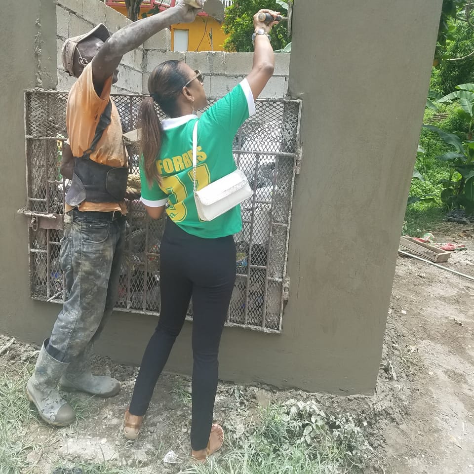 JAProsperity's tweet photo. #TeamMarlene
#StJamesWestCentralLabourDayTeamOnTheGo
Retirement CDC erecting a house for an indigent...Prosperity is...#EachOneHelpsOne https://t.co/55uusFusuo