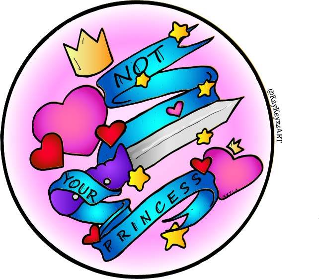 Kaykeyzzart's tweet photo. One of my #fist #designs I did when I finally went #digital! I've #improved so much. I might redo this for a "before and after" post. ~♡
#GraphicArt #NotYourPrincess #KayKeyzzART #GraphicDesign https://t.co/sTHa6xl1bZ