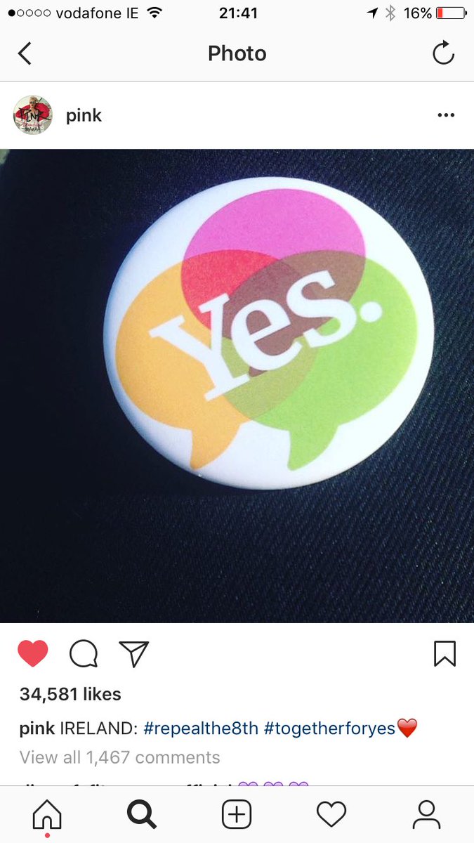 IrishRunningGir's tweet photo. Thank you @Pink @Repealthe8th #TogetherForYes #compassionforwomen #trustwomen 💕 https://t.co/xem7QLueId
