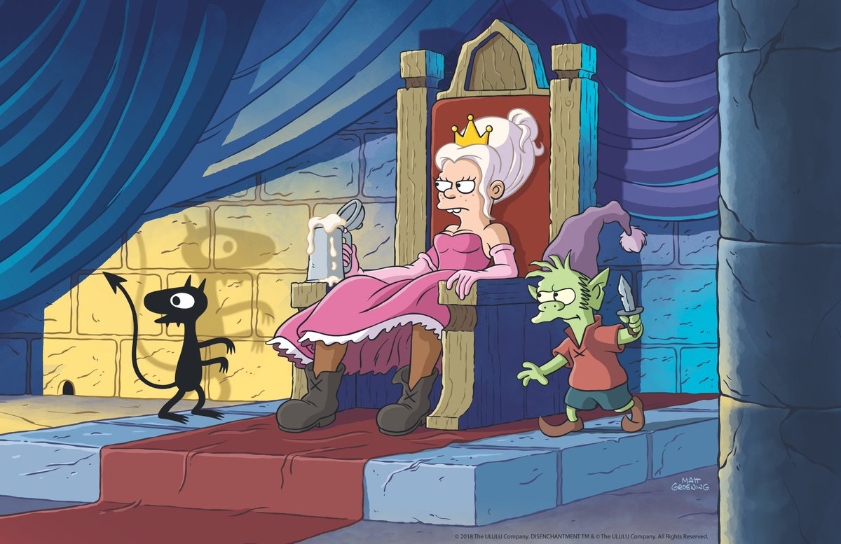 rtsimpsons's tweet photo. Imagen de (Des)encanto, la nueva serie de Matt Groening para Netflix. https://t.co/D0ano2SPr1