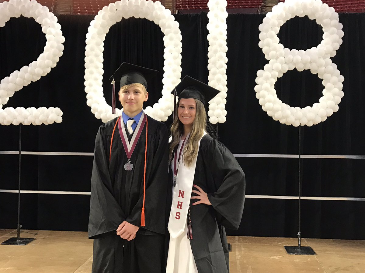 DesertRidgeHS's tweet photo. DRHS Valedictorians Benjamin Brownlee and Taylor Nikolaus. Congratulations to both of you on your accomplishments. https://t.co/CMUwoddeXG