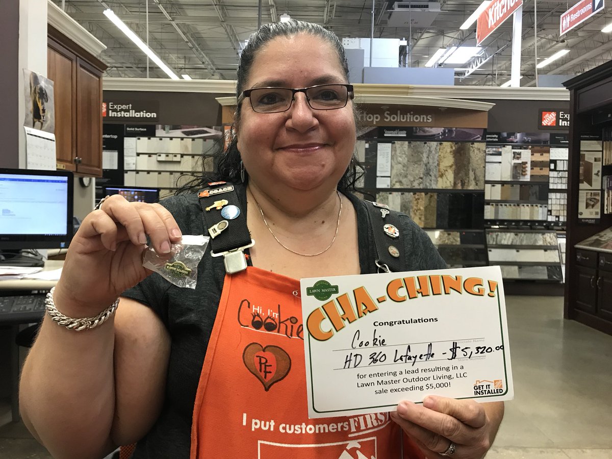 woodfordTHD's tweet photo. Great lead with a great sale from Specalist Cookie!! $5320 pergola sale!! #winning #leadsequalsales #lawnmaster #thd360 https://t.co/VZ9cTwO17L
