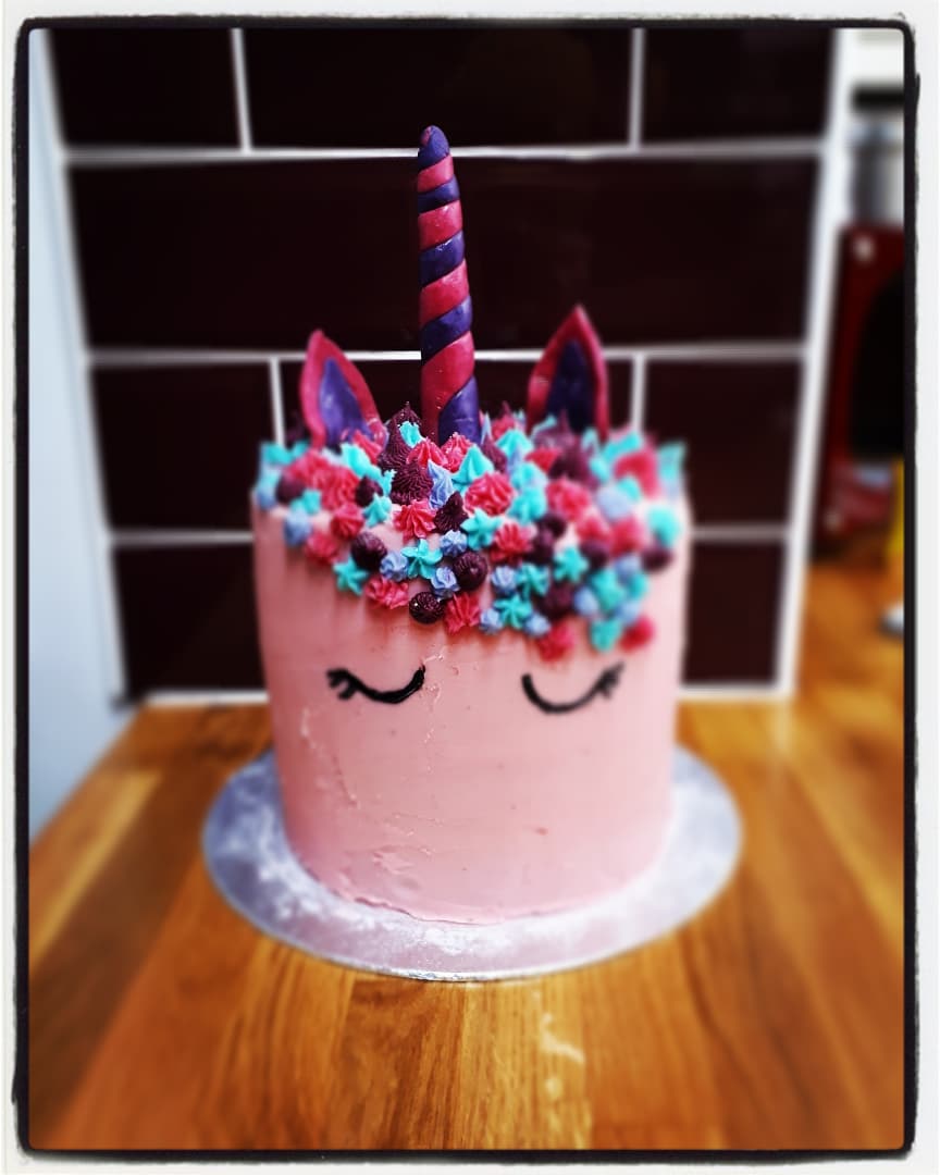 NotAlwaysBaking's tweet photo. I am so terrible at updating this feed so heres a random tweet about a #Unicorn #Cake I made for my favourite 9 year old last December. #Homemade #Homebaking #Homebaker https://t.co/egWHPGQKYE