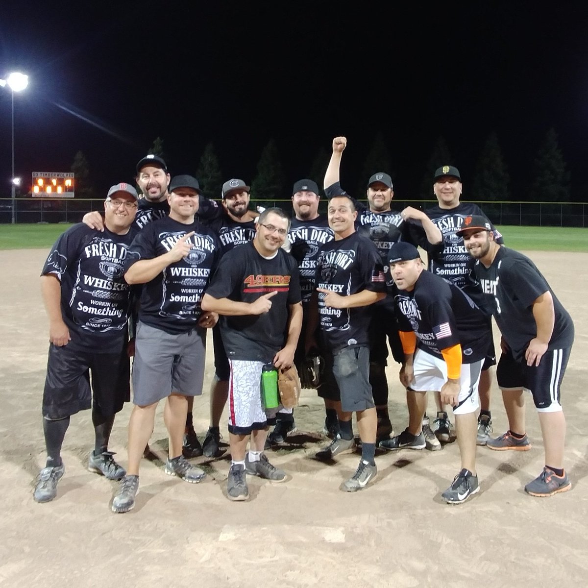 RSVLAdultSports's tweet photo. Congratulations to Fresh Dirt for winning the Tuesday Night Men's E3 Softball League last night at Mahany Park. https://t.co/50Atg9R6DH