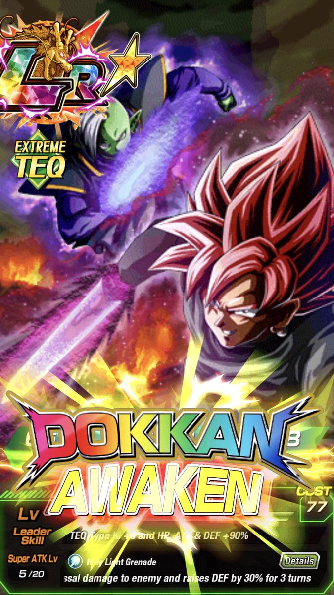 lilsupersaiyan1's tweet photo. Just summoned my first LR Character for the first time of my life and history. I am so excited for this day to come!
#DokkanBattle #DragonBallSuper #GokuBlack #Zamasu #FutureTrunksArc #LRSummon #SuperSaiyanRosé https://t.co/qOVGnFuJAJ