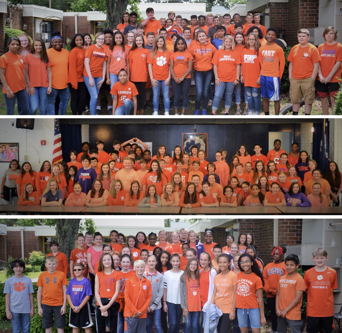 SenecaMiddle's tweet photo. We were a sea of orange today in memory of Anna McCall! Continued thoughts and prayers for the Mimms/Wriston family! 🧡 #BobcatFamily #OneSeneca #orangeforAMM https://t.co/8M6nLiNqN4