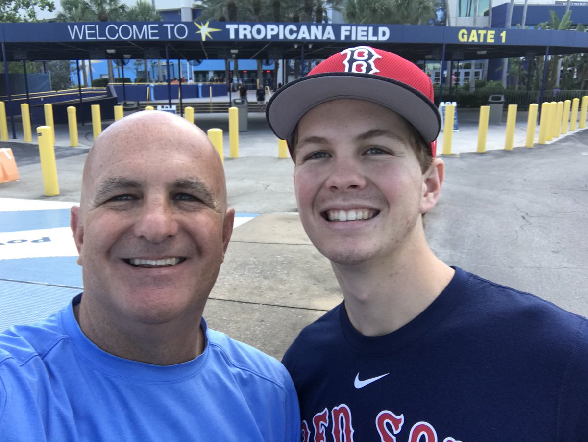 Sawks game at the Trop with my main monkey. A little grad day with dad day. #RedSox #WidenerBaseball