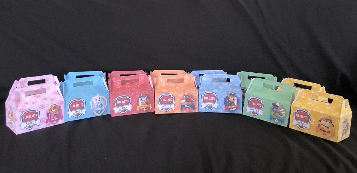 decorartepucon's tweet photo. Cajitas de cumpleaños con temática Paw Patrol 🎈🎉 #pucon #puconchile #instapucon #personalizatufiesta #happybirthday #pawpatrol #patrullacanina https://t.co/Y6DGcvT0o6