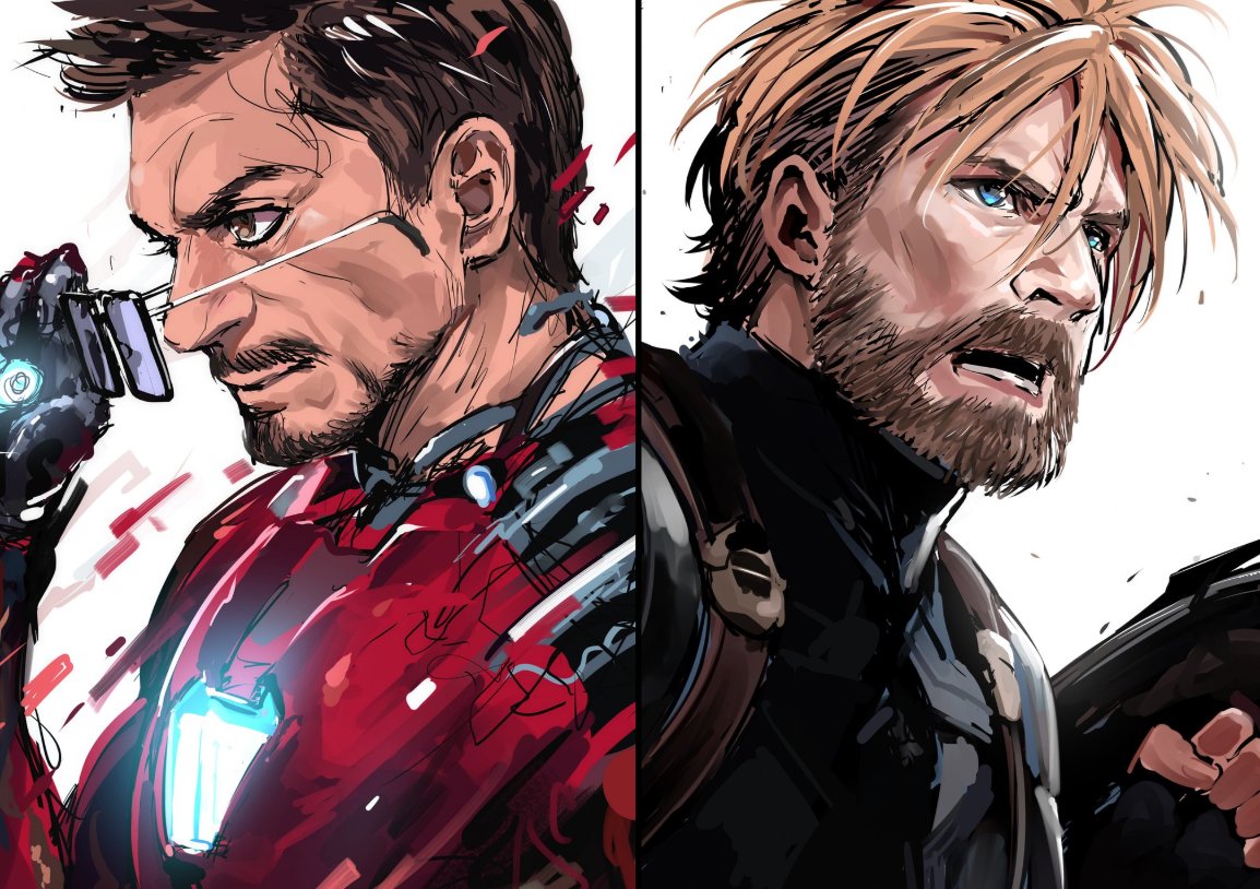 boxpuissant's tweet photo. Ce fan art ohlolo team cap a vie #InfinityWar https://t.co/Fmaob4XcBa