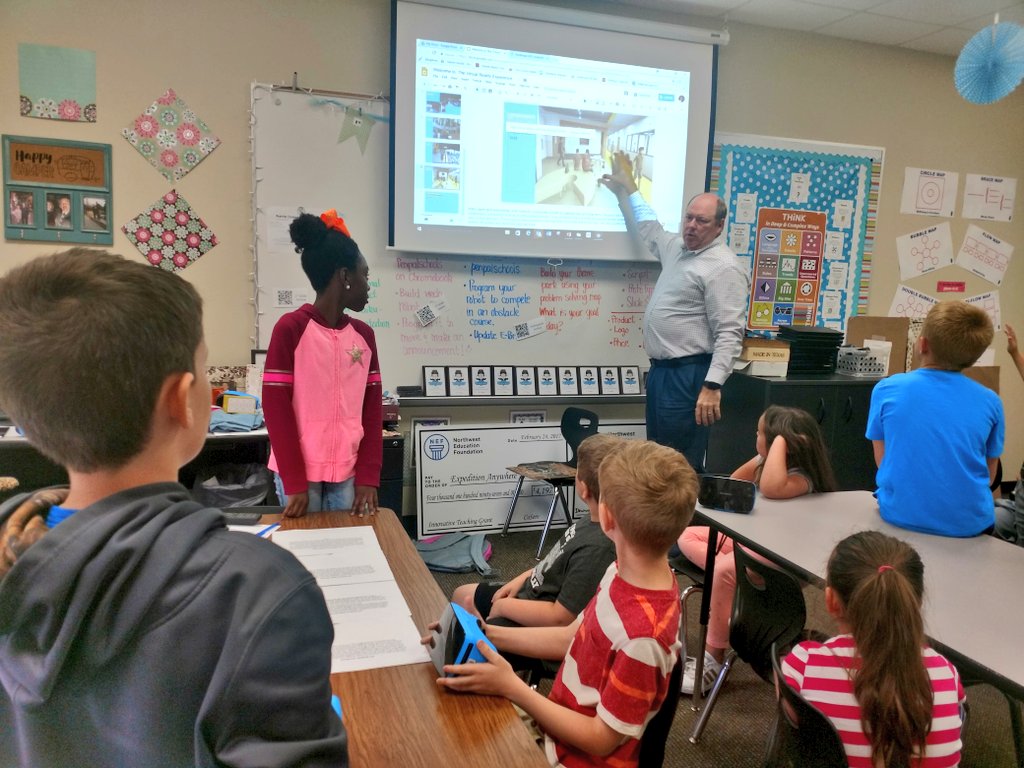 ConradMarcie's tweet photo. #jctgt students had some great engineer & design questions today for our very own @TimMcClure4, Assistant Superintendent for Facilities. We are working together on a virtual reality presentation...how exciting! Thanks for visiting!
#JCTChallengeAccepted https://t.co/LgPkCWm82t
