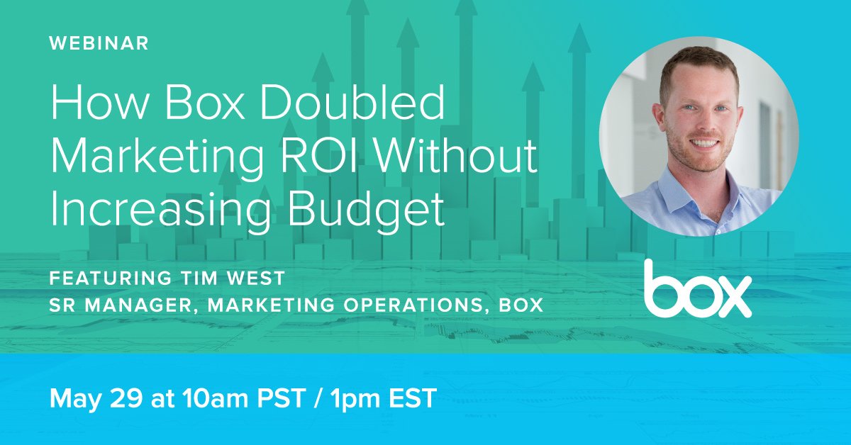 we_are_uptempo's tweet photo. Your marketing team is constantly being challenged to produce more results BUT you’re not getting more budget to do it. Sound impossible? Learn how @BoxHQ  did just that... and DOUBLED their ROI. Register now for this hot webinar May 29th: https://t.co/G4YViCXucK https://t.co/NKikzKyuQM