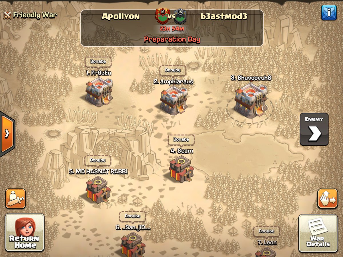 S7 is here of <a href="/MinerLeagueCW/">MLCW</a> and we are against <a href="/B3astmod3_coc/">B3astmod3</a> in S6D1 (AQL 3/8/14). Go easy on us 😂😂😂 Looking forward to experience some awesome attack from pro!