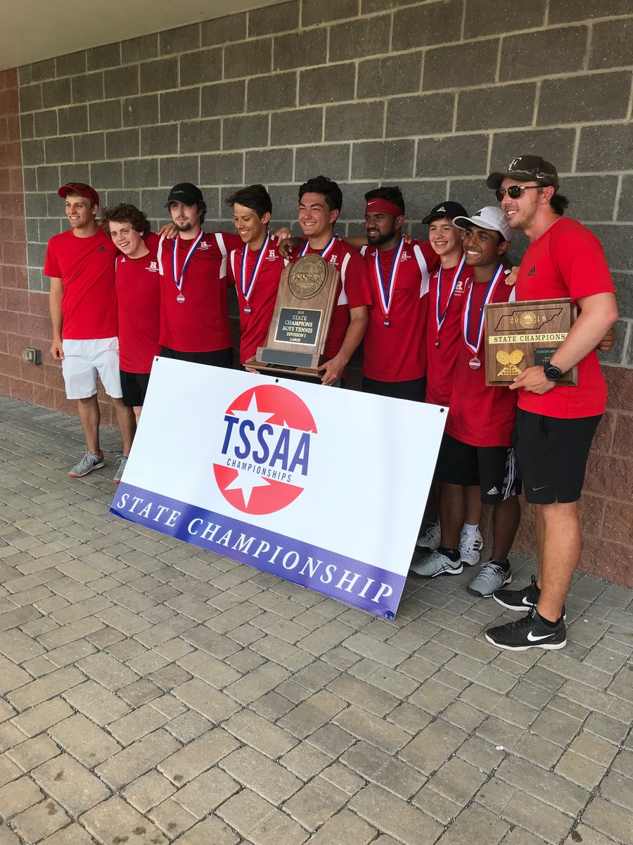 wcsRHS's tweet photo. Boys Tennis team makes history.  First State Championship! https://t.co/HgdRgD1aPx