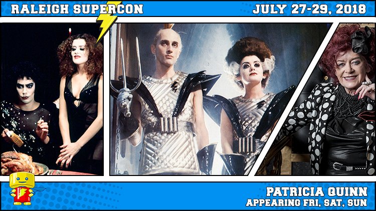 Meet #PatriciaQuinn, Magenta in the Rocky Horror Picture Show at #RaleighSupercon! @RaleighSupercon is July 27-29, 2018. Get your tickets today! raleighsupercon.com/supercon-ticke… #RockyHorrorPictureShow