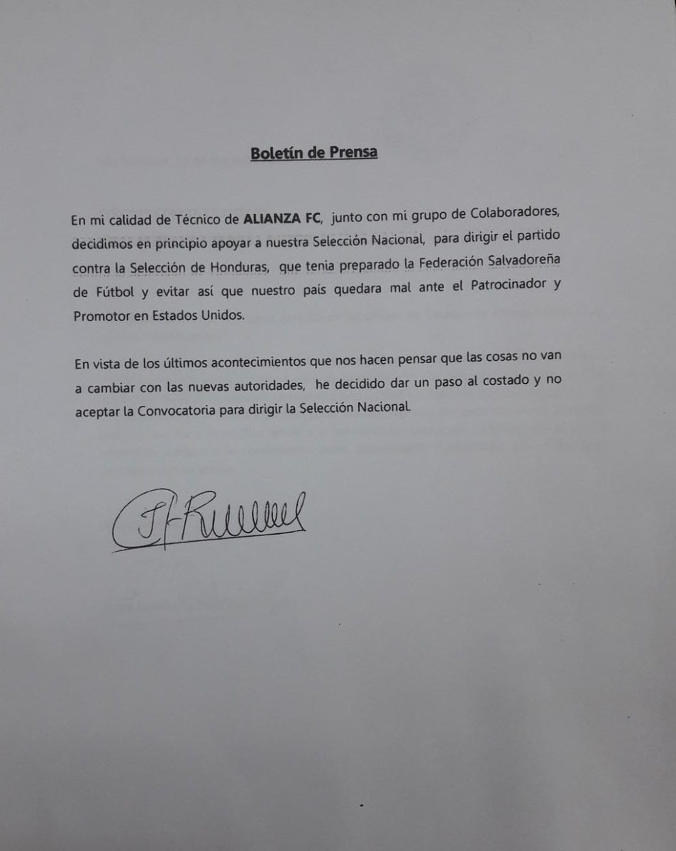 ((ÚLTIMA HORA))

Jorge 'Zarco' Rodríguez da un paso al costado como técnico de #MiSelecta para el partido ante #Honduras.