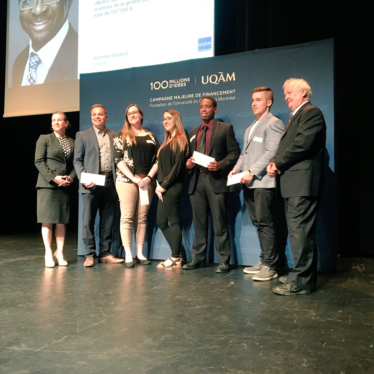 FondationUQAM's tweet image. Nous remettons ce soir les bourses Hélène et Jean-Louis Tassé aux étudiants de l’@esg_uqam! #boursesUQAM #100millionsUQAM