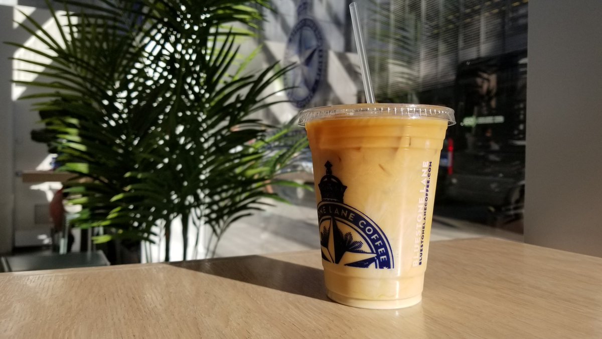 CrossroadsTSq's tweet photo. It's never too late for #IcedCoffeeDay! The cold brew at @BluestoneLane on 41st St. between 7th &amp; 8th Ave. is a great choice. https://t.co/iO8pbivJD5