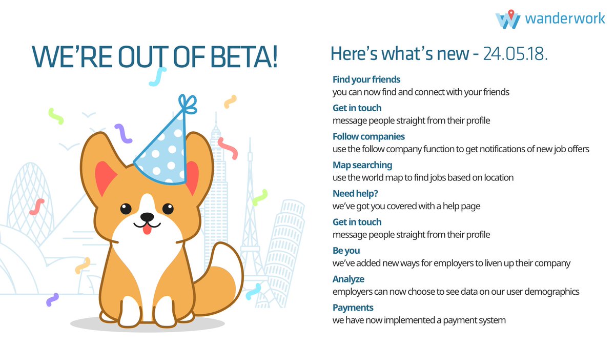 Wanderworkcom's tweet photo. WE’RE OUT OF BETA!
Check it out! https://t.co/QCar8jhK5b
#wanderwork #global #startup #startuplife #internship #internships #workabroad #career #graduatejobs #sohyped #hyped https://t.co/EsHPru0TuH