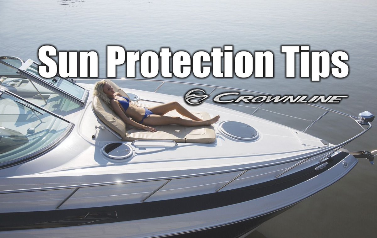 CrownlineBoat's tweet photo. Here’s how to keep protected while out on your boat. #SunTips #TipTuesday https://t.co/FLlcRKPAIu #CrownlineBlog https://t.co/vU40KJLMrb
