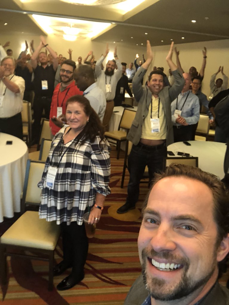 htng's tweet photo. Wow! Is @armandrab getting a STANDING O with @MarriottIntl Hotel DOEs and Cheif Engineers?  Everybody loves technology #MEXP https://t.co/7y9v20y38x
