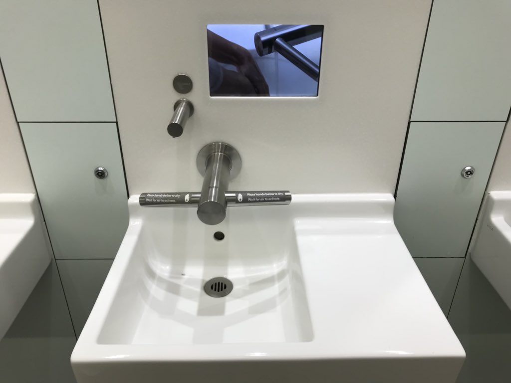 drchrismcginley's tweet photo. New Dyson tap/dryer combo at Heathrow... you know your tap design has failed in a very fundamental way when you need a video to explain how to use it #daftdesign #simpletapsplease #justbecauseyoucandoesn’tmeanyoushould https://t.co/9gAYsLqDoX