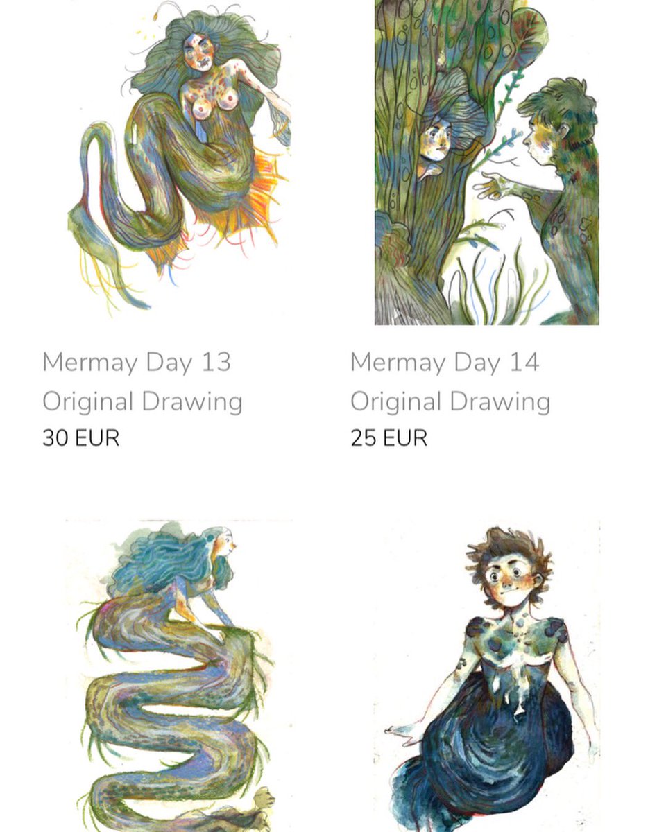 Original mermay drawings are now also available in shop! ??? https://t.co/kG5pwCzmri 