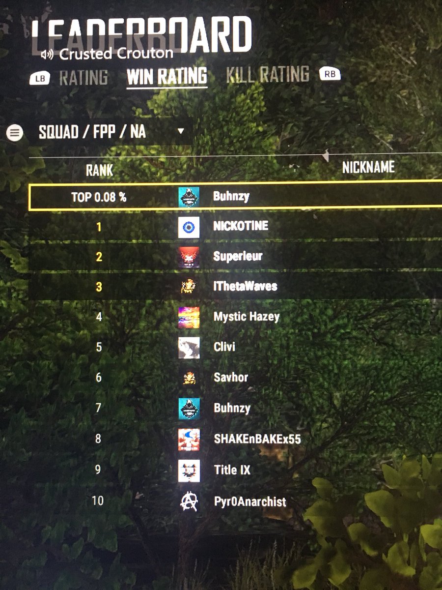 buhnzy's tweet photo. feelsgoodman Im coming for 1st #pubg #top10 #leaderboards #squadfpp #7thintheworld https://t.co/agvPjbzbV9