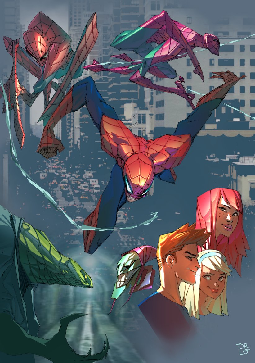 doartnow's tweet photo. #Spiderman colored sketches! https://t.co/96MRFr9Bsd