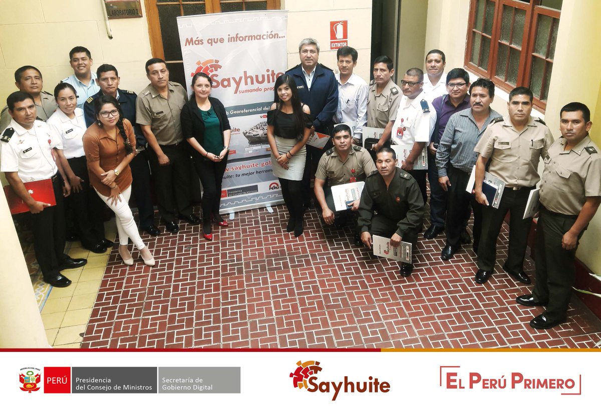 SayhuitePCM's tweet photo. #HOY | Con éxito culminamos dos días de capacitación aplicando el uso el Sistema Nacional Georreferenciado Sayhuite. El taller estuvo dirigido al personal del Comando Conjunto de las Fuerzas Armadas - CCFFAA
#ElPerúPrimero https://t.co/D1VBlPJ1dH