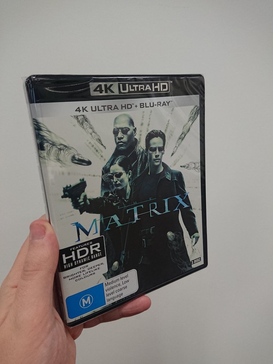 DylserX's tweet photo. It's here! :D #Bluray #UltraHD #TheMatrix4K #TheMatrix https://t.co/JyzPoluMSw