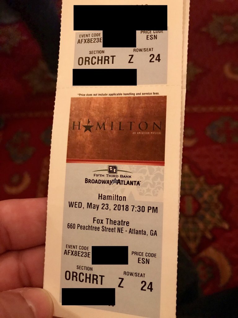 andrewperis's tweet photo. It’s finally here! #HamiltonATL at the @TheFoxTheatre with the love of my life @KateLRees https://t.co/y1Ya213dCa