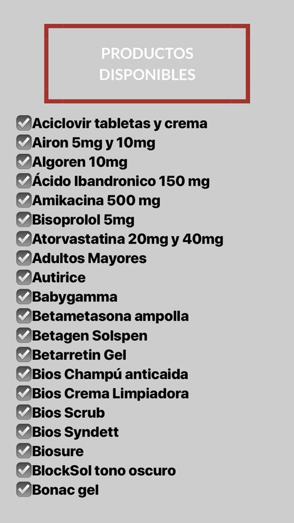 Farmaelite's tweet photo. Productos disponibles. Miércoles 23 #ServicioPublico #puntofijo https://t.co/uac4bc6vlb