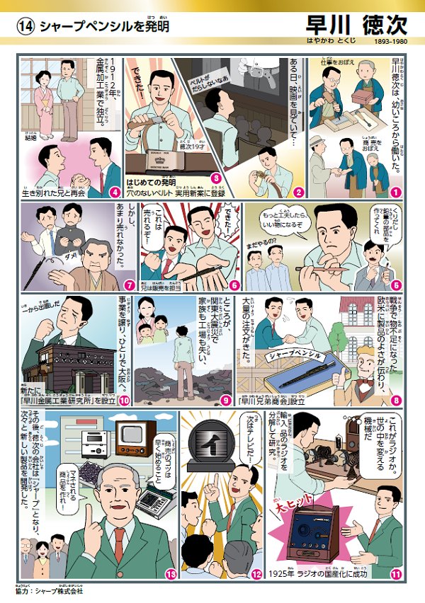 シリーズ⑭「シャープペンシルを発明 早川徳次（はやかわとくじ