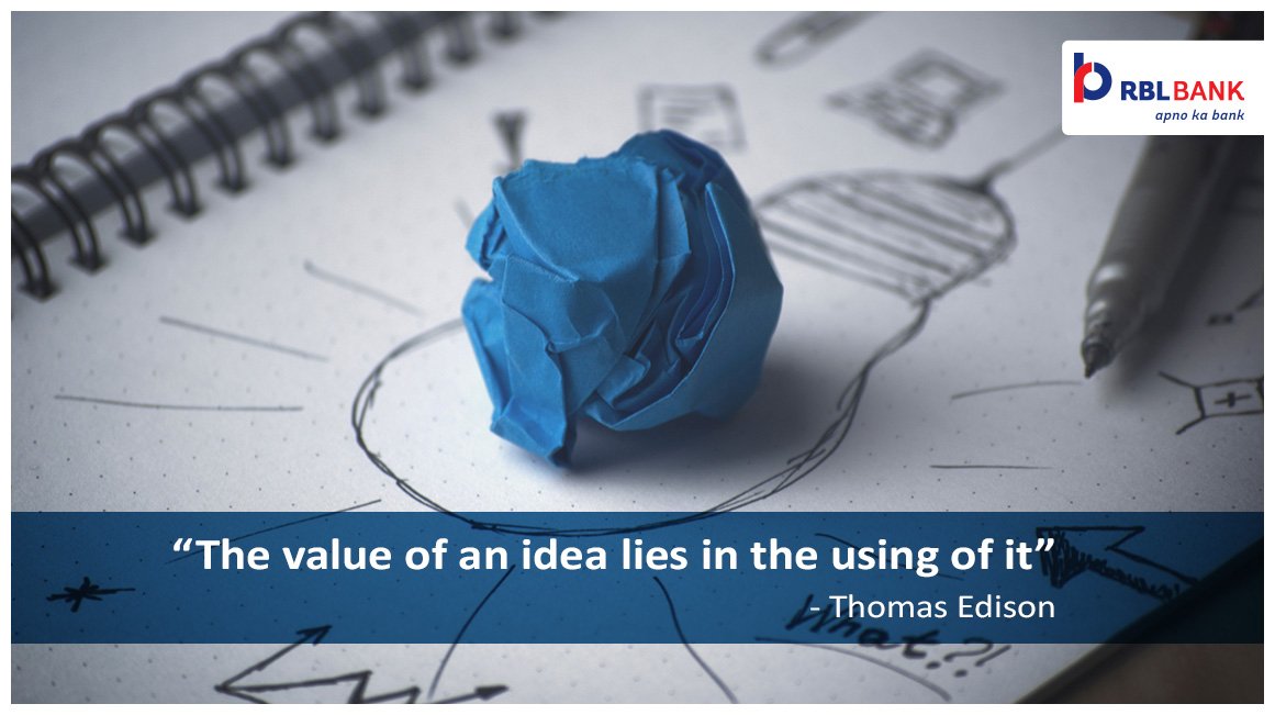 rblbank's tweet photo. Ideas do matter. But without execution, a great idea is just hallucination.
#QuoteOfTheDay #ExecuteIdeas https://t.co/W7ZteB0rlU