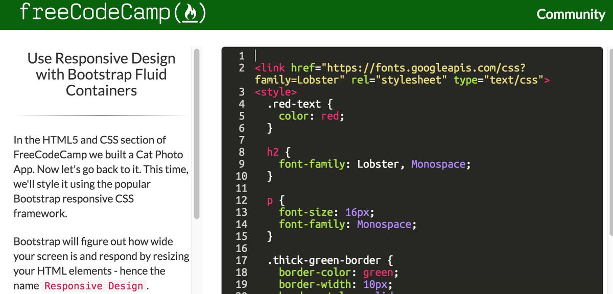 BridgetMWillard's tweet photo. I'll save Bootstrap for tomorrow, @freecodecamp.
#Bridgetable https://t.co/0iud1yfjdV